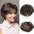 Short Pixie Cut Style Clip-In Hair Topper with Bangs