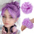 Purple Messy Curly Hair Bun Extensions for Stylish Buns & Updos