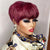 Bright Colored Short Pixie Cut with Bangs Hair Wigs