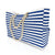 Travel-Ready Beach Bag with Zipper Closure and Striped Design