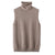 Neutral Earth Tones Sleeveless Turtleneck Women's Winter Fashion Tops