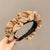 Solid Color Wide-brimmed Pleated Headband for Women
