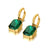 Dazzling Cubic Zirconia Embellished Square Hoop Earrings for Women
