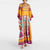 Loose Printed Bohemian Long Sleeve Maxi Dress for Women