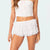 Women's Layered Ruffle Shorts with Elastic Waist and Cute Bow Detail