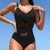 Slim Fit See-Through Seaside Chic Mesh Fabric One-Piece Beachwear