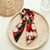 Artistic Oil-Painting Print Scrunchies with Flowing Ribbon Tails