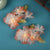 2pcs Vintage Elegance Gradient Peony Design Hair Clips