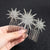 Shimmering Rhinestone Celestial Starburst Hair Comb Clips