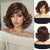 Women’s Voluminous Short Curly Hair Wig with Bangs