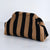 Colorblock Striped Clutch Bag with Textured Knit Finish