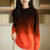 Warm and Trendy Ombre Wool Sweater for Women with Long Sleeves