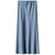 Women’s Elegant Lace-Up Satin Long Skirt in Solid Colors