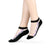 Women's Black Lace Ankle Socks with Sheer Floral Pattern