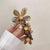 Korean-style Telephone Wire Hair Ties with Flower Decor