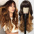 Perfectly Curled Long Hair Wigs with Flattering Bangs