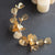 Glamorous Gold Floral Hair Accessory for Weddings and Events