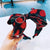 Beautiful Rose Flower Print Headband with Bowknot Design