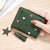 Cute Heart Embroidery Mini Wallet for Women with Star Tassel Charm