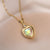 Zircon Valentine Love Heart Pendant Necklaces for Women