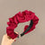 Solid Color Wide-brimmed Pleated Headband for Women