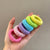 Set of 6 Wide & Thick Solid Color Elastic Hair Ties