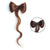 Natural Wave Bowknot Shaped Hair Bun Clip In Ponytail Hair Extension