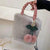 Faux Fur Shoulder Crossbody Bag with Cute Cherry-shaped Charm