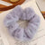 Women's Solid Color Cute Soft Plush Elastic Scrunchie Hair Ties