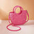 Handwoven Straw Rattan Half-Moon Summer Beach Handbag