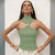High Street Fashion Metal Ring Sleeveless Tank Tops