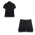 Fringed Knit Short-sleeve Top and Skirt Matching Set