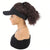 Summer Ready Sun Visor Hat with 12inch Curly Hair Extensions