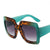 Summer Must-Have Oversized Square Gradient Leopard Sunglasses