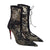 Women’s Sheer Floral Lace Pointed-Toe Stiletto Ankle Boots