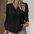 Summer Fashion Women's Hollow Lace Patchwork V-Neck Long Sleeve Blouse