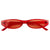 Women's Small Oval-shaped Frame Retro Skinny Sunglasses