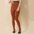 Women's Elastic High Waist Tights with Bold Stripe Design