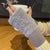 Winter Plush Knitted Half Finger Gloves for Women