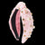 Faux Pearls and Sparkling Rhinestone Decor Wide Knotted Headband