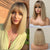 Flattering Short Straight Bob Hair Wigs with Bangs for Women