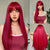 Long Silky Straight Hair Extension Wigs with Flattering Bangs