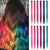 Shimmering Multicolor Clip-In Hair Extensions with Colorful Tinsel