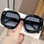 Retro Y2K Style Color Block Oversized Square Sunglasses