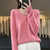 Winter Fashion V-Neck Long Sleeve Wool Sweater for Women