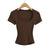Square Collar High Stretch Summer Crop Tops for Women