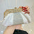 Rhinestone-Studded Handheld Evening Bag with Detachable Chain Strap