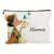 Custom Name with Cute Girl Pattern Cosmetic Makeup Pouch Bag