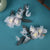 2pcs Vintage Elegance Gradient Peony Design Hair Clips