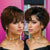 Vibrant Two-Tone Ombre Pixie Cut Hair Wig with Bangs